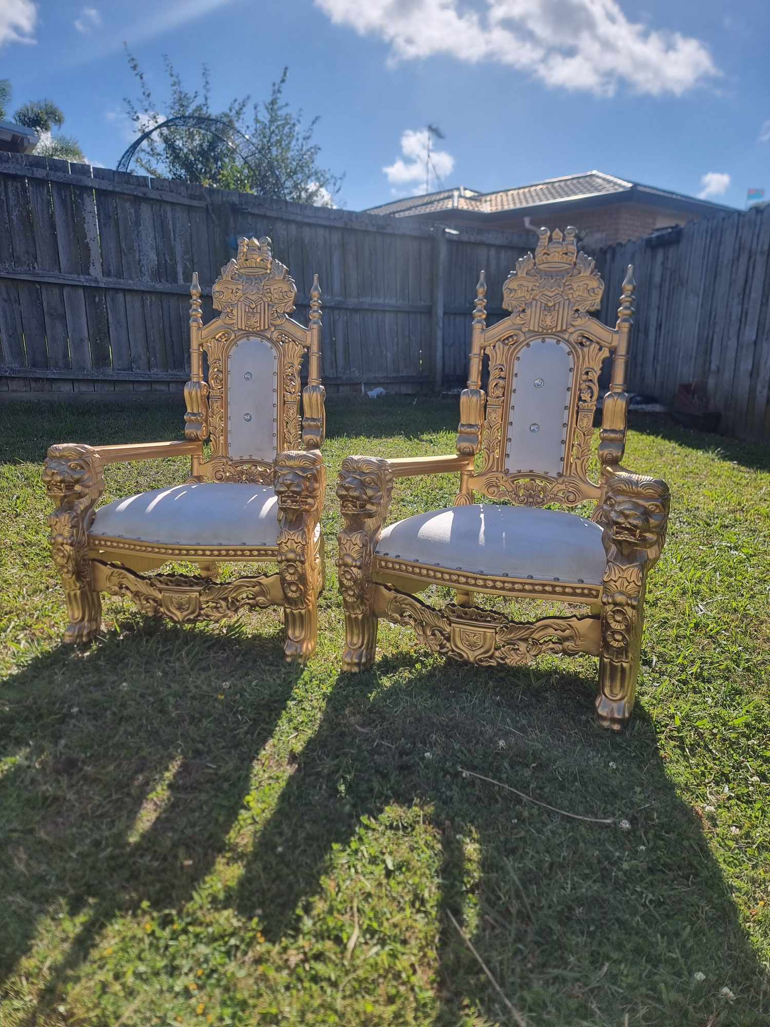 Kids white throne
